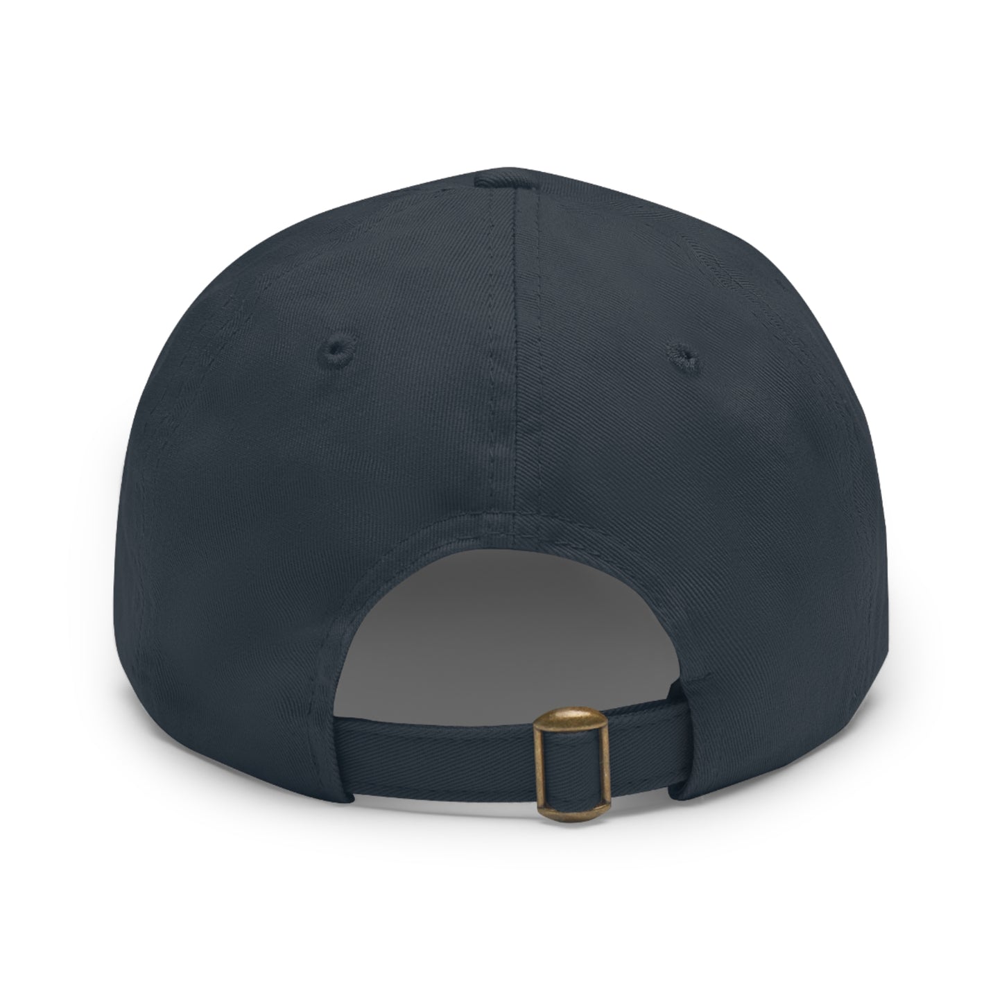 BISON Dad Hat with Leather Patch (Round)