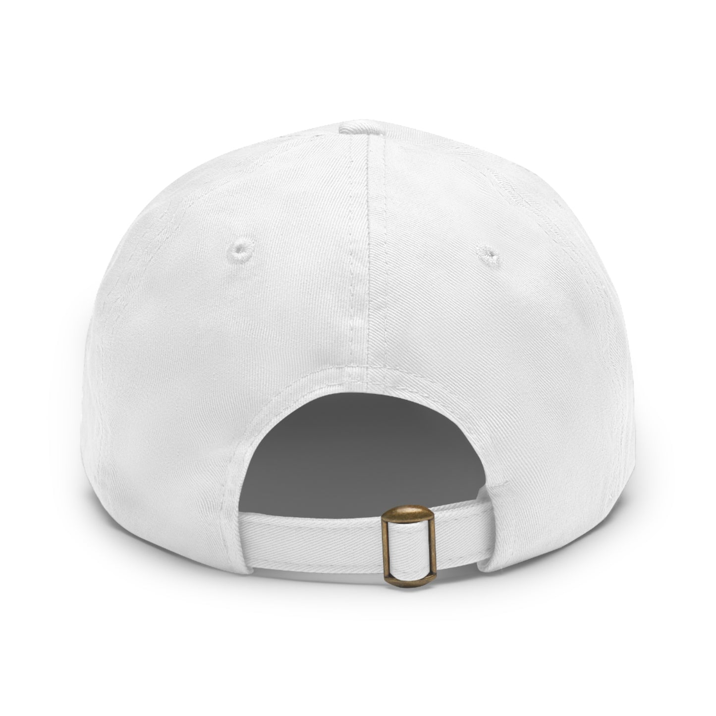 BISON Dad Hat with Leather Patch (Round)