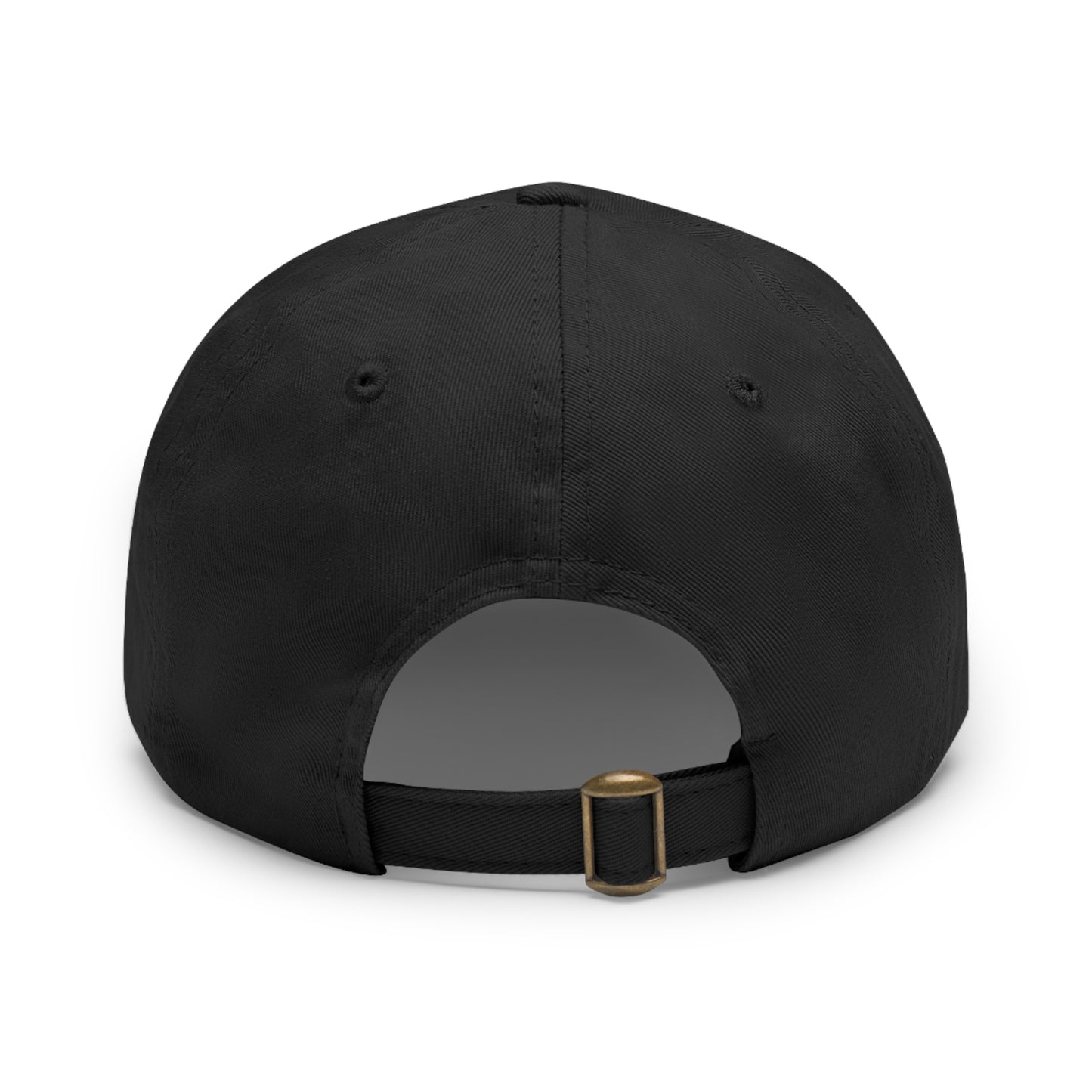 BISON Dad Hat with Leather Patch (Round)